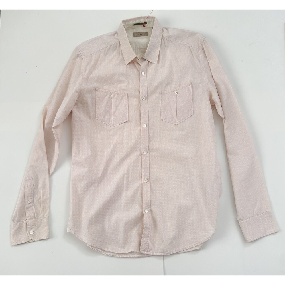 Ted Baker Light Pink Blush Men's Dress Shirt Size Ted 4 US Large